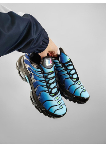 Черные демисезонные кроссовки мужские nike air max plus tn blue найк аир макс тн плюс No Brand