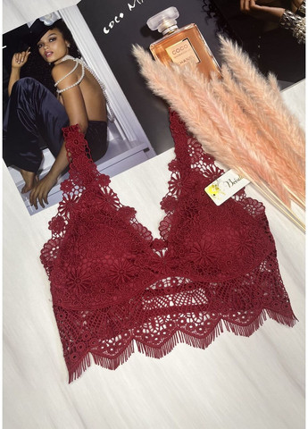 Красный топ топ кружевной Beisdanna без косточек полиамид, эластан