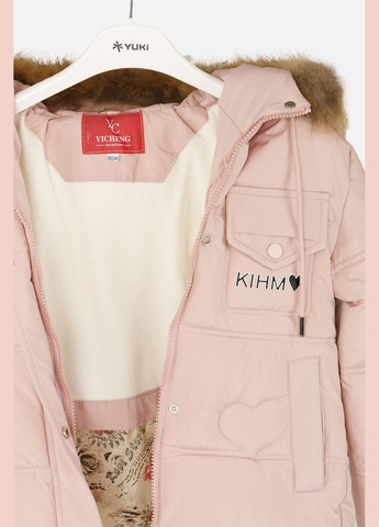 Світло-рожева зимня куртка для дівчинки колір пудровий cb-00254750 YICHENG