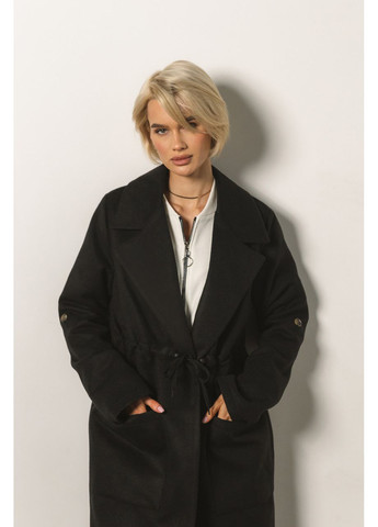 Чорне демісезонне Чорне кашемірове пальто Seventeen