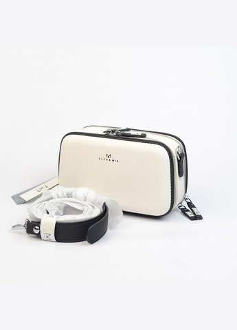 Біла жіноча маленька сумка крос боді через плече на два відділення Alex&Mia (338182407)