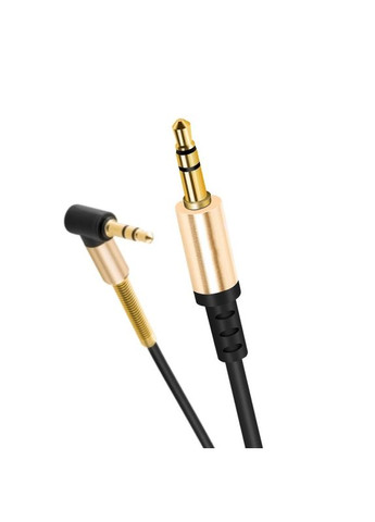 Кабель AUX Spring UPA02 аудио шнур 1 метр черно золотистый Hoco (280877683)