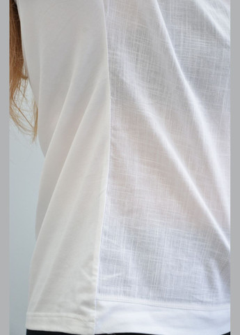 Біла всесезон жіноча повсякденна футболка, біла (, 2xl, 3xl) No Brand
