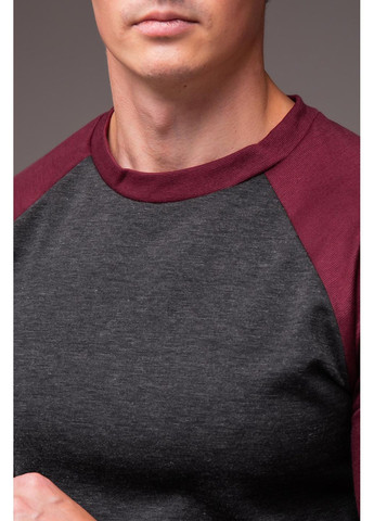 Бордовий світшот чоловічий однотонний без декору (358883977)