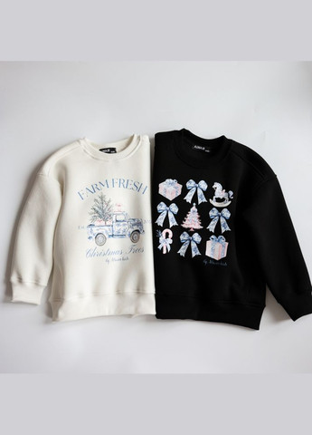 Білий світшот різдвяний alwairkids Qoopixie (314826769)