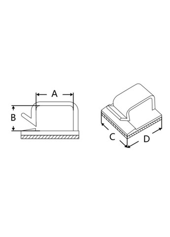 Органайзер Фіксатор кабелю тримач для дроту самоклеючий кабель 3M 15 шт WCL-0805 Чорний Captain (365254193)