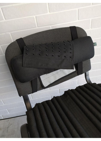 Ергономічні подушки EKKOSEAT на стілець зі знімною масажною накидкою. Набір. Чорний. ST-1G2H-102 Ekko Seat (353718713)