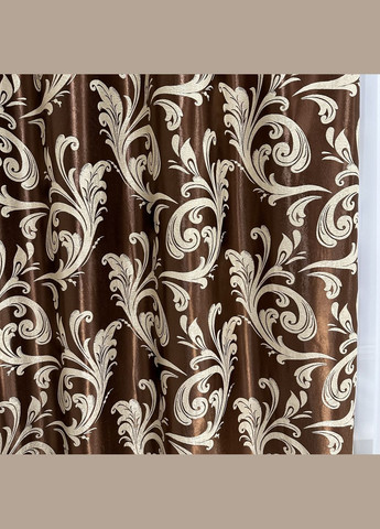 Готовий комплект штор (2шт) блекаут софт шоколадного кольору 150х270см No Brand (323014101)