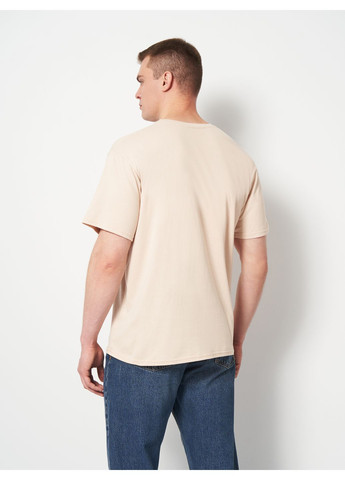 Бежева чоловіча футболка оверсайз (hb420457) HiBrand