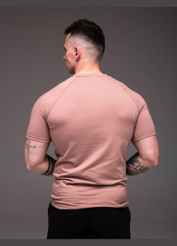 Пудровая базовая футболка реглан с коротким рукавом Vakko