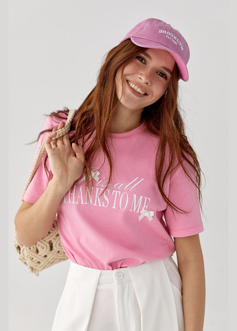 Футболка з написом та бантами Lurex - (333339877)