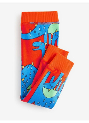 Червона всесезон піжама з динозаврами реглан + брюки Next Trend