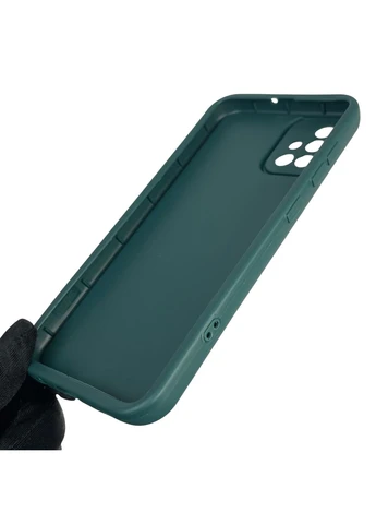 Чохол силіконовий оригінальний Soft Touch з 3D принтом вишеньки для Galaxy A51 (SM-A515F) темно-зелений (Повний захист камери) Samsung (378971957)