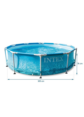 Басейн каркасний 16в1 28208, 305 x 76 см + машина для створення бульбашок Intex (329201108)