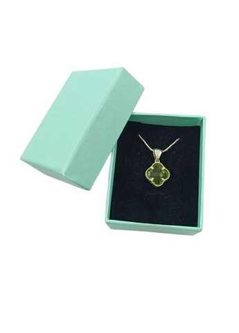 Серебряная подвеска с султанитом "Клевер" ПКЛВ/м-слт No Brand Підвіска (359472212)