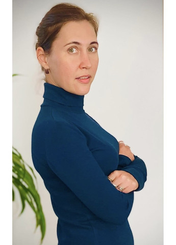 Водолазка из плотного трикотажа темно-зеленая Capricious 029 (360788702)