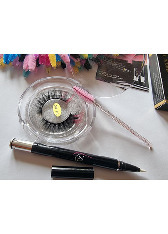 Набір Оригінал Кольорові базаторазові вії 1 пара Лисички + Маркер для надягання Magnetic Lashes (366668576)