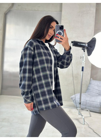 Жіноча сорочка Небраска (т.синій) 3108242 Peony (352260846)