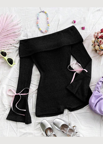 Женский комбинезон FINO Mode комбинезон-шорты однотонный чёрный спортивный, повседневный, кэжуал