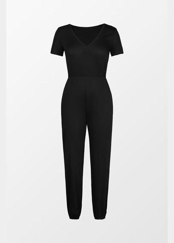 Комбінезон CUPSHE однотонний чорний повсякденний поліестер