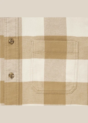 Фланелева сорочка в клітинку 462408_beige Uniqlo (365877677)
