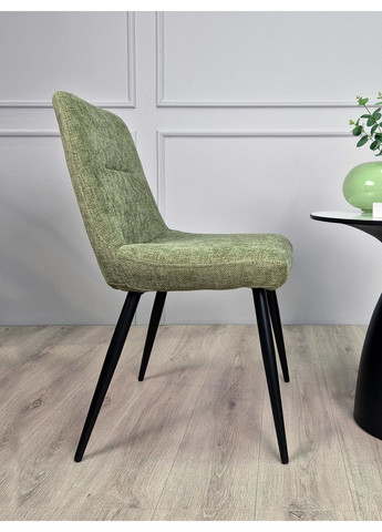 Стілець KIWI Чорний каркас / Темно-зелена тканина Intarsio (372178880)