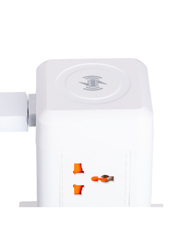 Сетевой фильтр удлинитель 2.8 м с лампой на 6 универсальных розеток с 2 USB, 1 Type-C, беспроводная зарядка HP-5-1 Jooki (360921289)