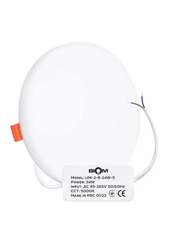 Светильник светодиодный UNI-2-R24W-5 24Вт круглый 5000К BIOM (361068417)
