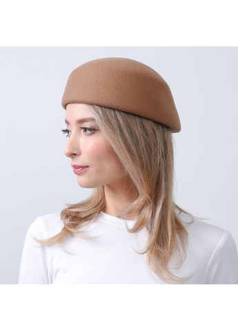 Берет женский шерсть бежевый КОЛИН LuckyLOOK 717-947 (322790168)