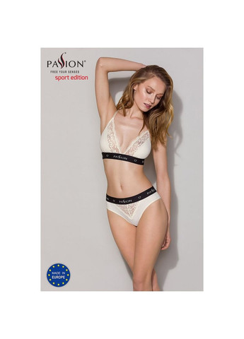 Комбінований демісезонний трусики з широкою гумкою і мереживом ps001 panties l, ecru Passion