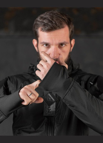 Тактична весняна куртка на флісі чорна No Brand (315865077)