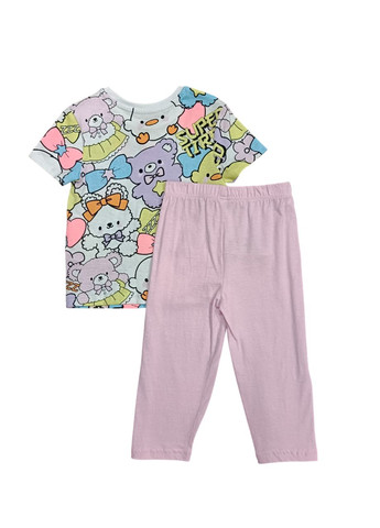 Комбинированная всесезон пижама для девочки футболка + брюки Primark