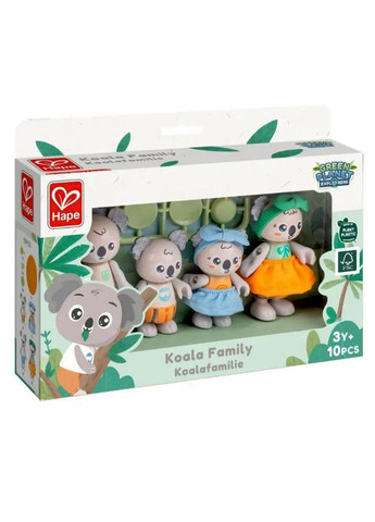 Дерев'яний набір Сім'я коал E3528 набір ігрових фігурок Hape (317619346)