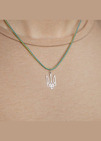 Срібний підвіс Тризуб - національний Герб України без камінців Каштан (342334671)