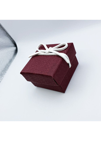 Коробочка для украшений под кольцо, кулон или серьги квадратная серебристая No Brand (369737681)