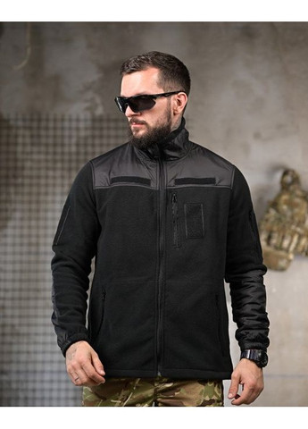 Армейская мужская демисезонная кофта на флисе черная Freedom (361677418)