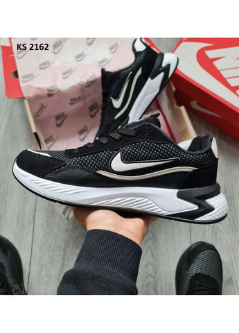 Черные демисезонные кроссовки мужские nike air black white найк аир форс 1 премиум No Brand