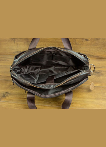 Мужская кожаная сумка NEWR1909DBROWN-111 коричневая No Brand (370848396)
