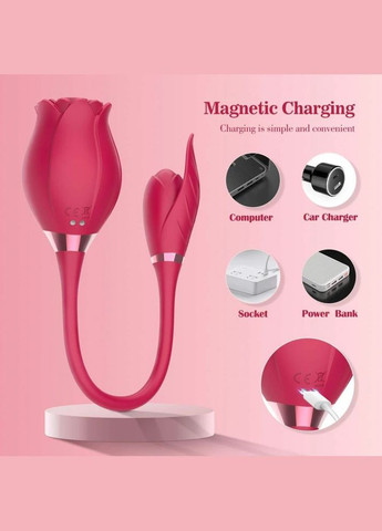 Подвійний Вібратор Boss Series Miss Coyness ROSE No Brand (303892829)