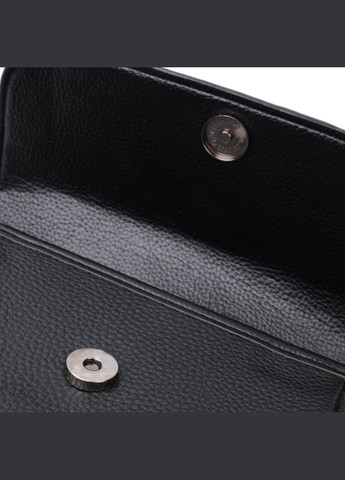 Красивая женская кроссбоди из натуральной кожи черная 22330 Vintage (329196653)