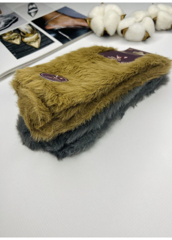 Золоті норкові шкарпетки пухнасті високі теплі набір 2 пари Золото (364135162)