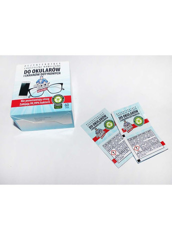 Салфетки для очков дезинфекционные и сенсорных экранов, Польша (60 шт.) Mr Magic (356518963)