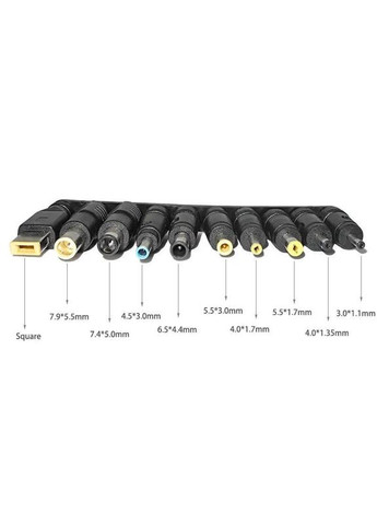 Кабель живлення для ноутбука з набором перехідників - 10 штекерів 100W PD100W / 5.5X2.5 / 18.5-20V Value (342063126)