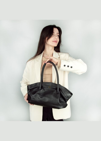 Сумка женская кожаная офисная 03852 с 2 ручками черная Virginia Conti (324557749)