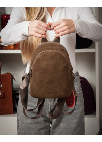 Замшевий жіночий рюкзак 2058 khaki Alex Rai (367992192)