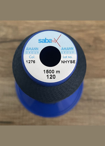 Нитки Saba Flex Amann №120 1500м синя еластична AMANN GROUP (337170904)