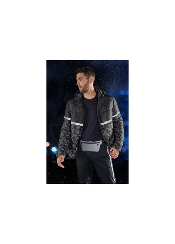 Спортивні штани джоггери зі світловідбивними елементами для чоловіка 378593 чорний Crivit (266236370)