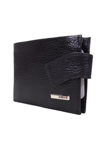 Чоловіче портмоне з натуральної шкіри чорного кольору 0944-45 Karya (336377965)