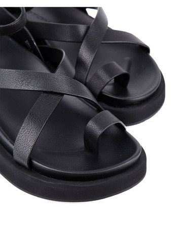 женские сандалии ry566-x1 черный кожа MIRATON