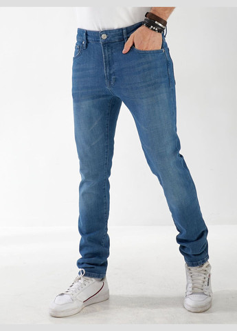 Синие демисезонные прямые джинсы maxon straight мужские синего цвета 32970 Fashion